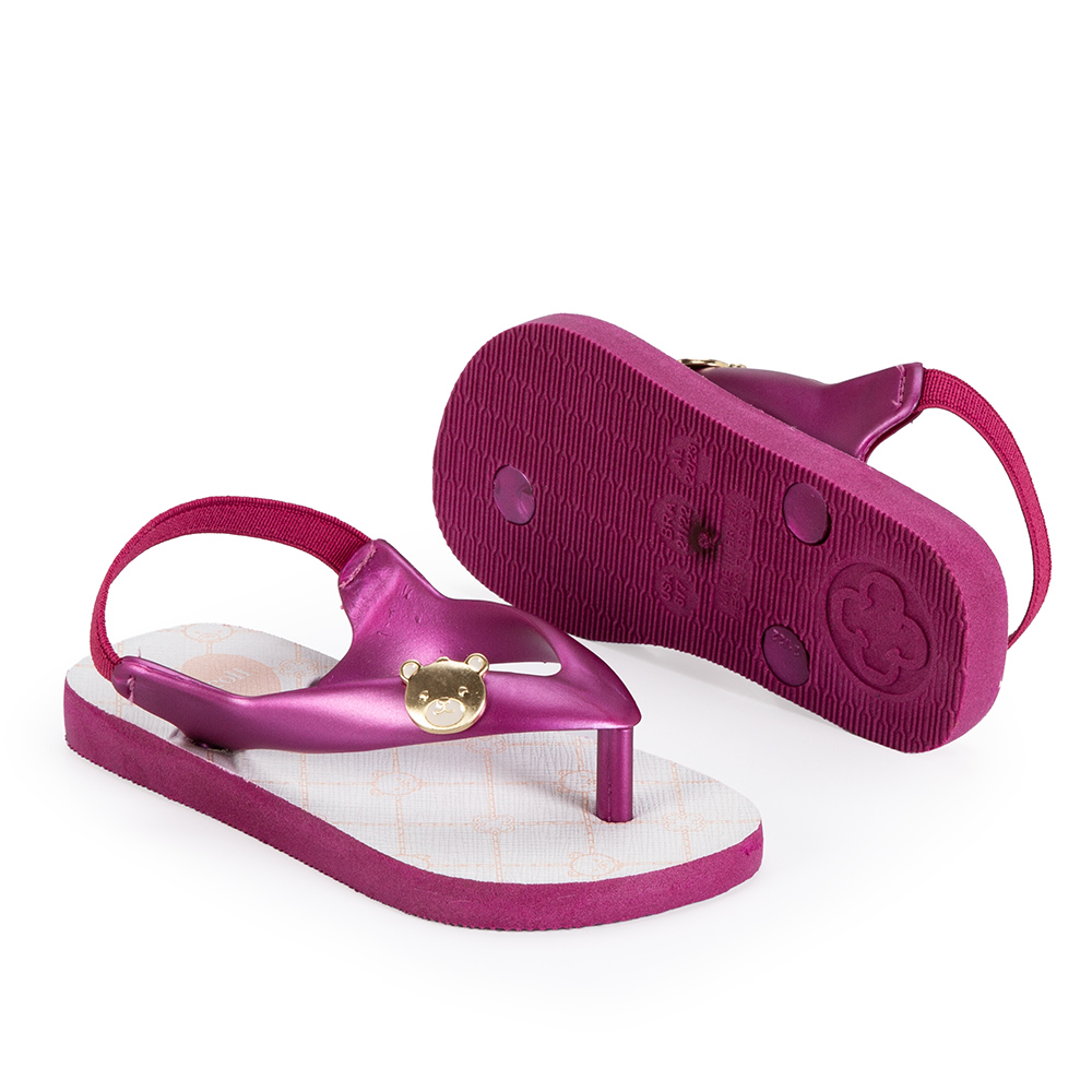 CHINELO BEB&Ecirc; ROSA F&Uacute;CSIA COM TIRA EL&Aacute;STICA INJETADO image number 3