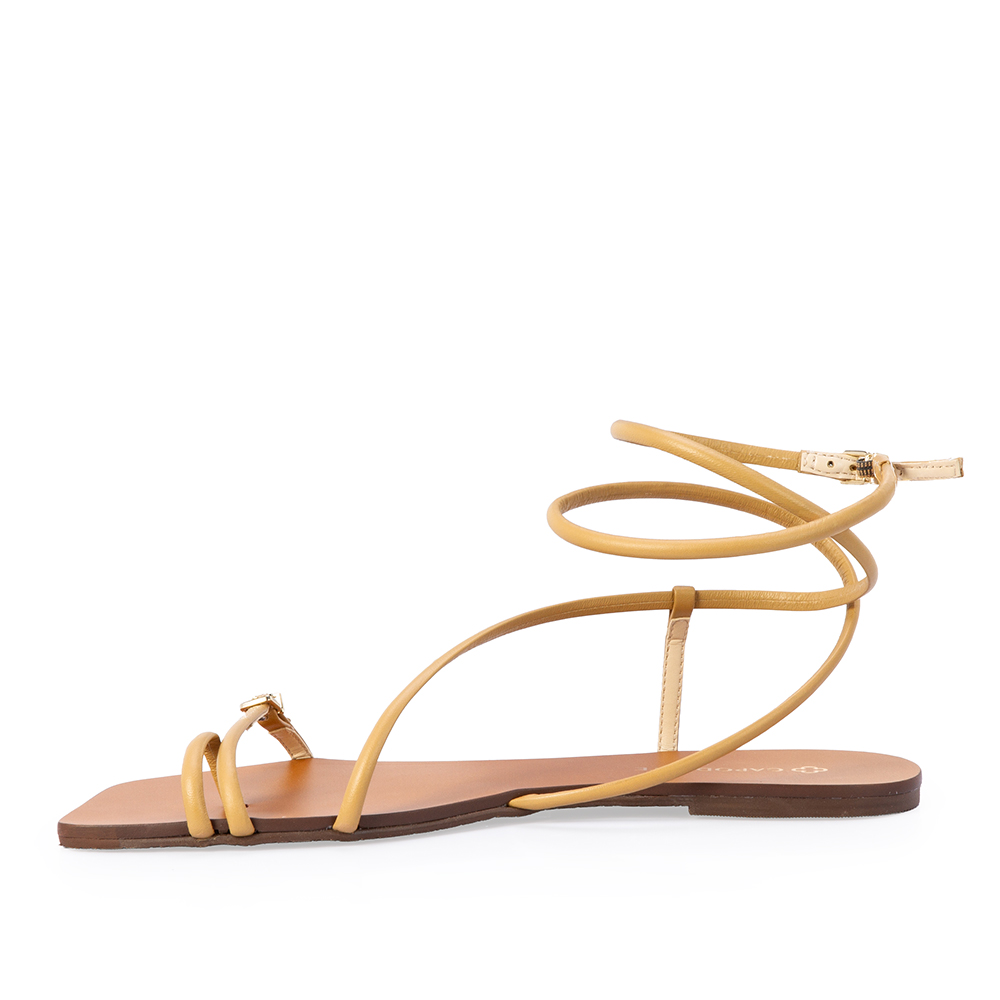 SANDÁLIA RASTEIRA BEGE SAVANA DE COURO BICO QUADRADO image number 2