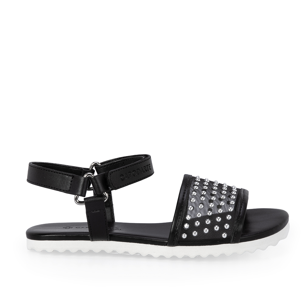 SANDÁLIA INFANTIL PRETA TELA image number 0