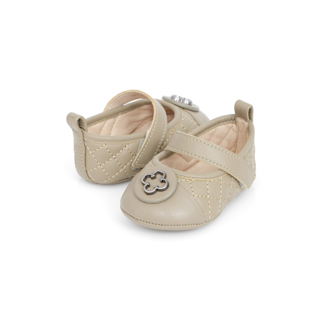 SAPATILHA RN DE COURO MATELASSÊ VERDE COM VELCRO image number 2