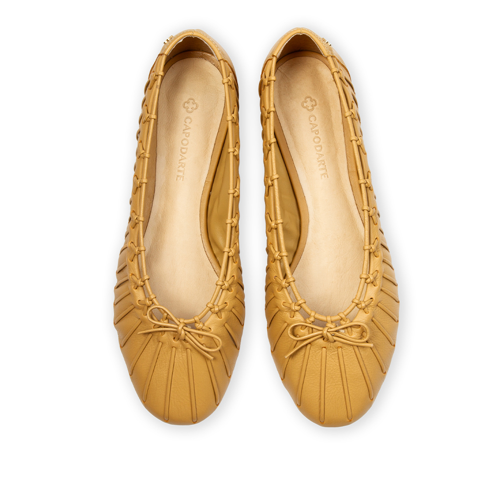 SAPATILHA BEGE SAVANA DE COURO TRAMADA image number 4