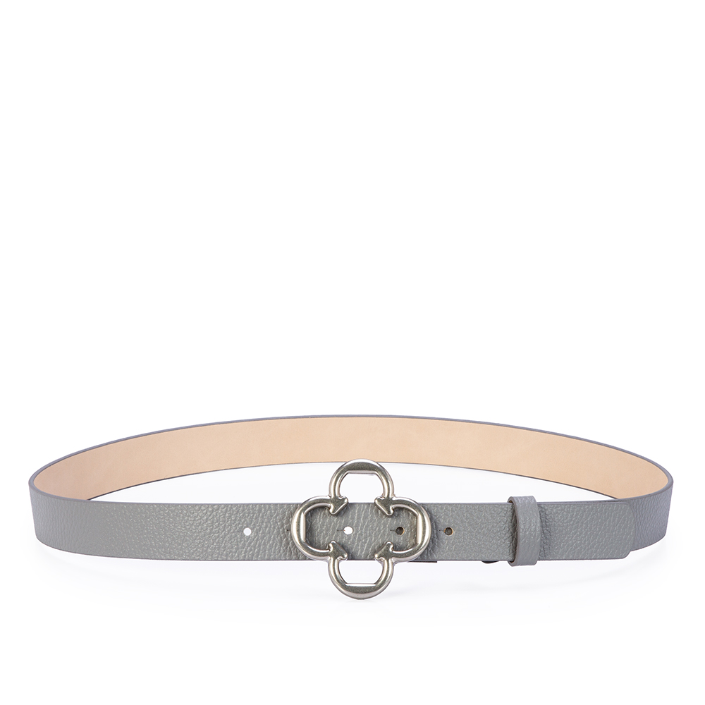 CINTO FEMININO CINZA DE COURO image number 4